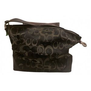 Vintage Black Coach Carly Bag Canvas and Leather